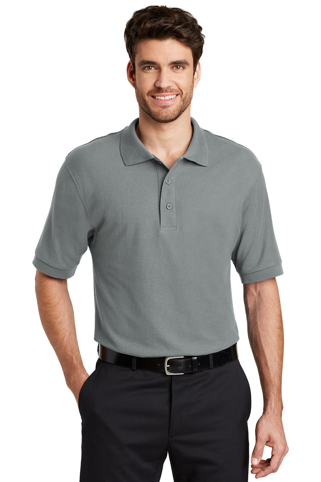 Port Authority Men's TALL Silk Touch Polo Shirt-1