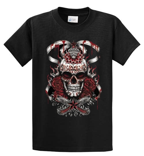 Demonized Sugar Skull Printed Tee Shirt-1