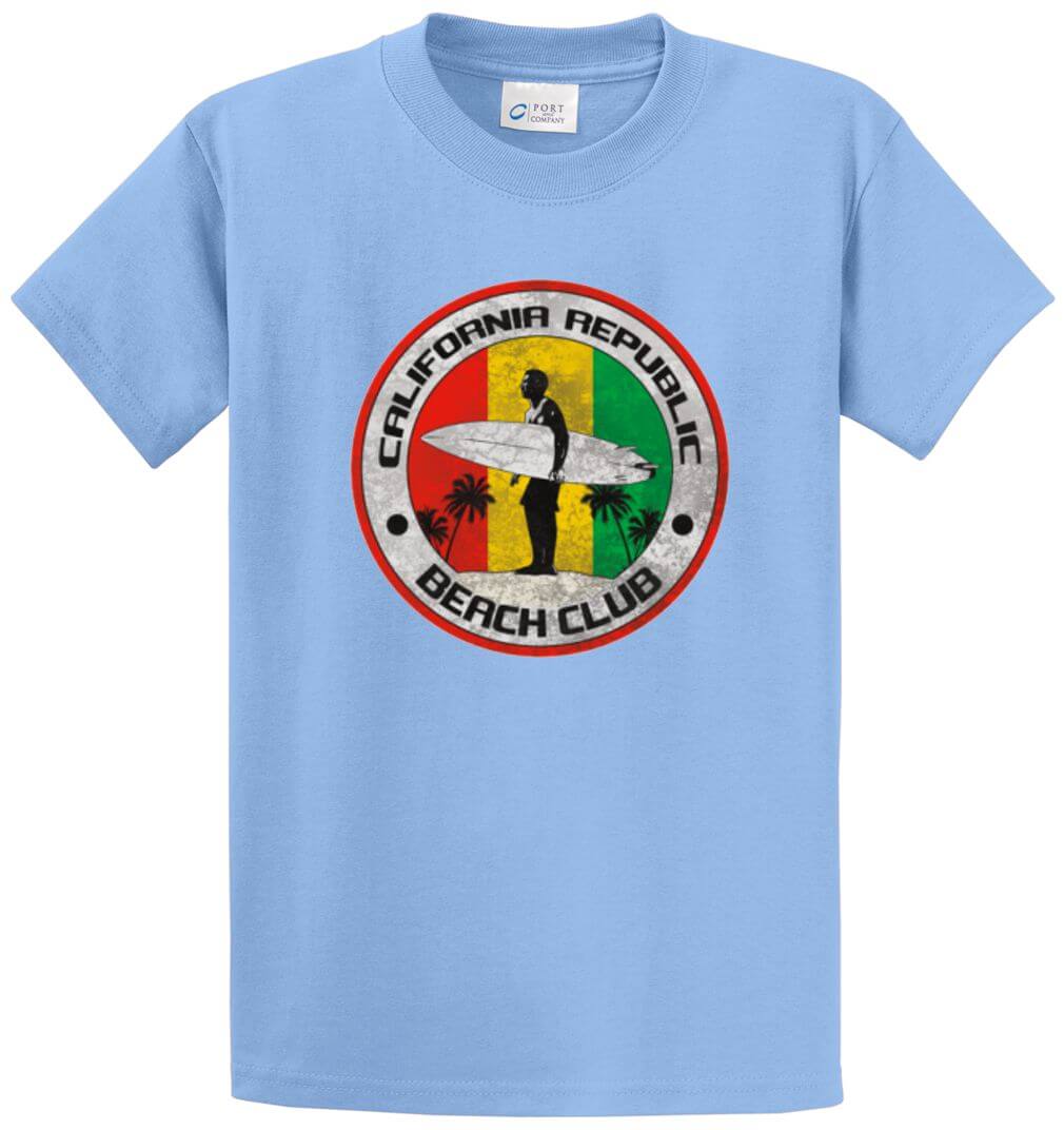 Calif Repub Beach Club Rasta Printed Tee Shirt-1