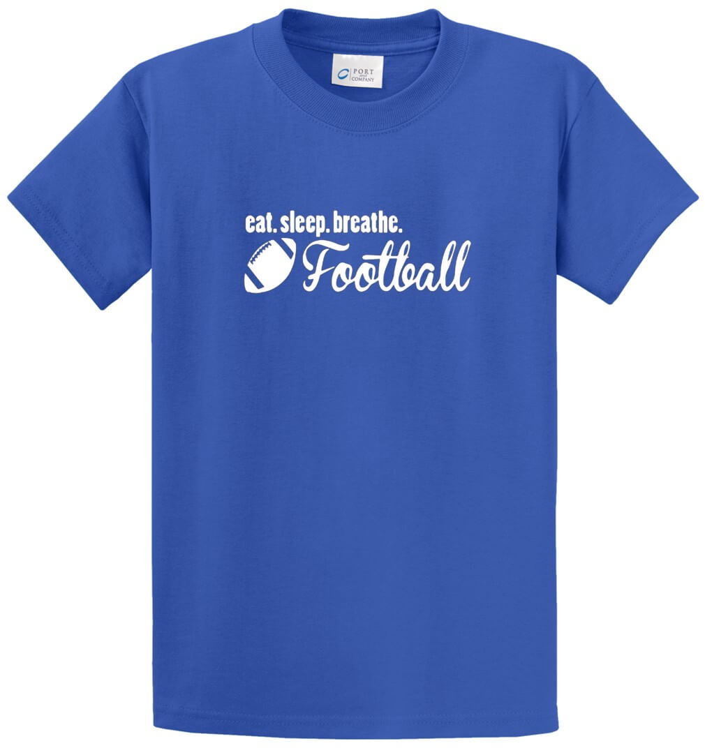 Eat Sleep Breathe Football Printed Tee Shirt-1