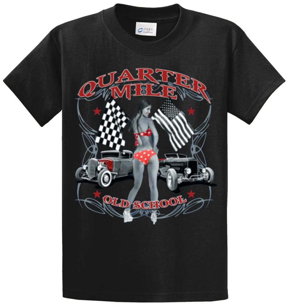 Quarter Mile Old Skool Printed Tee Shirt-1