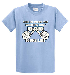 Best Dad Looks Like Printed Tee Shirt