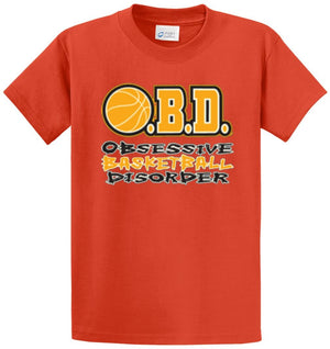 Obd Obsessive Basketball Disorder Printed Tee Shirt