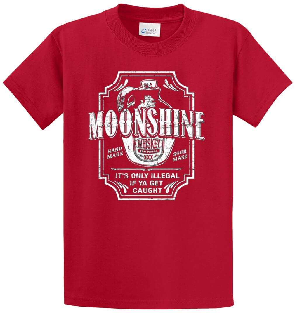 Moonshine Whiskey Printed Tee Shirt-1