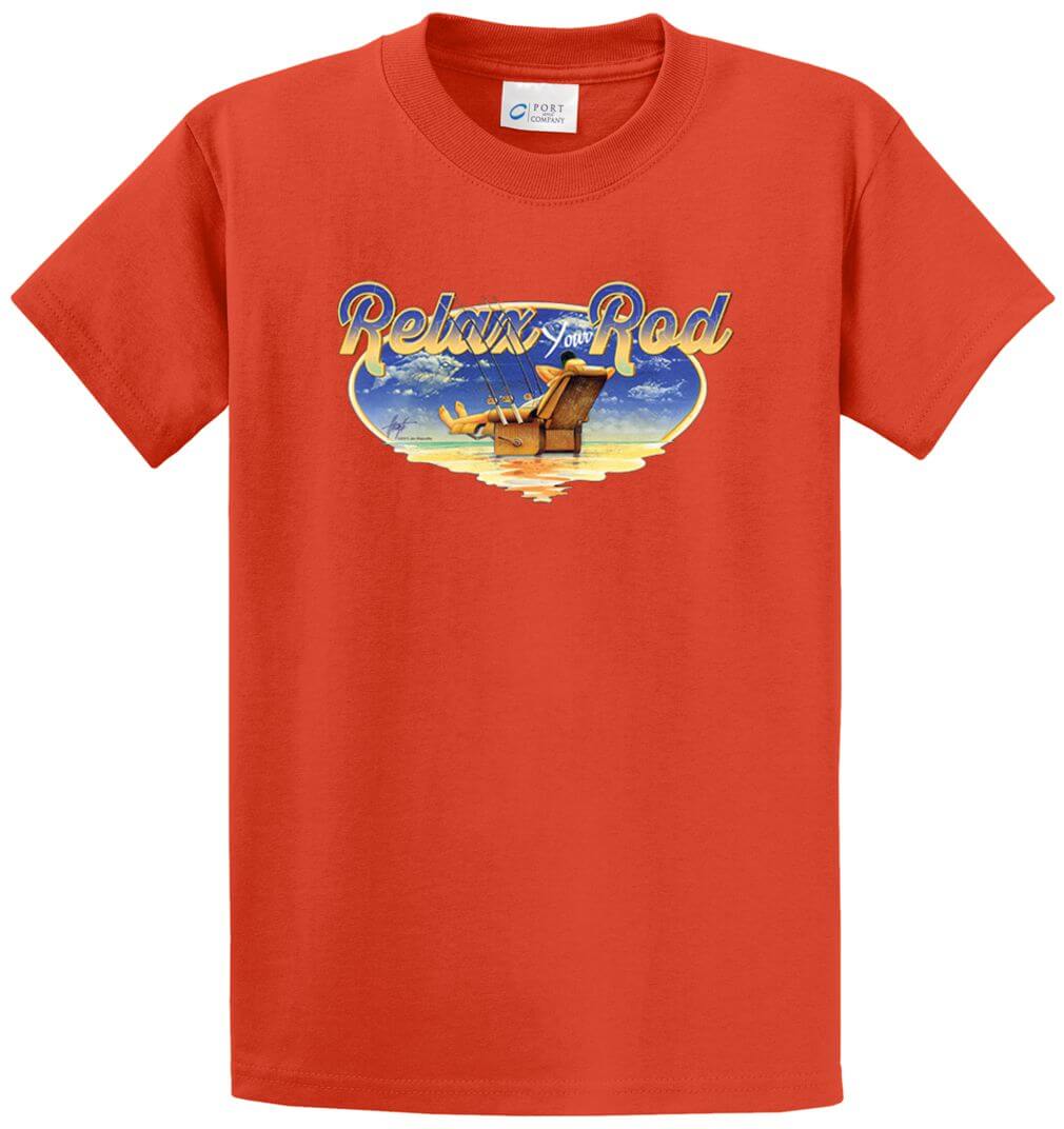 Relax Your Rod Printed Tee Shirt-1