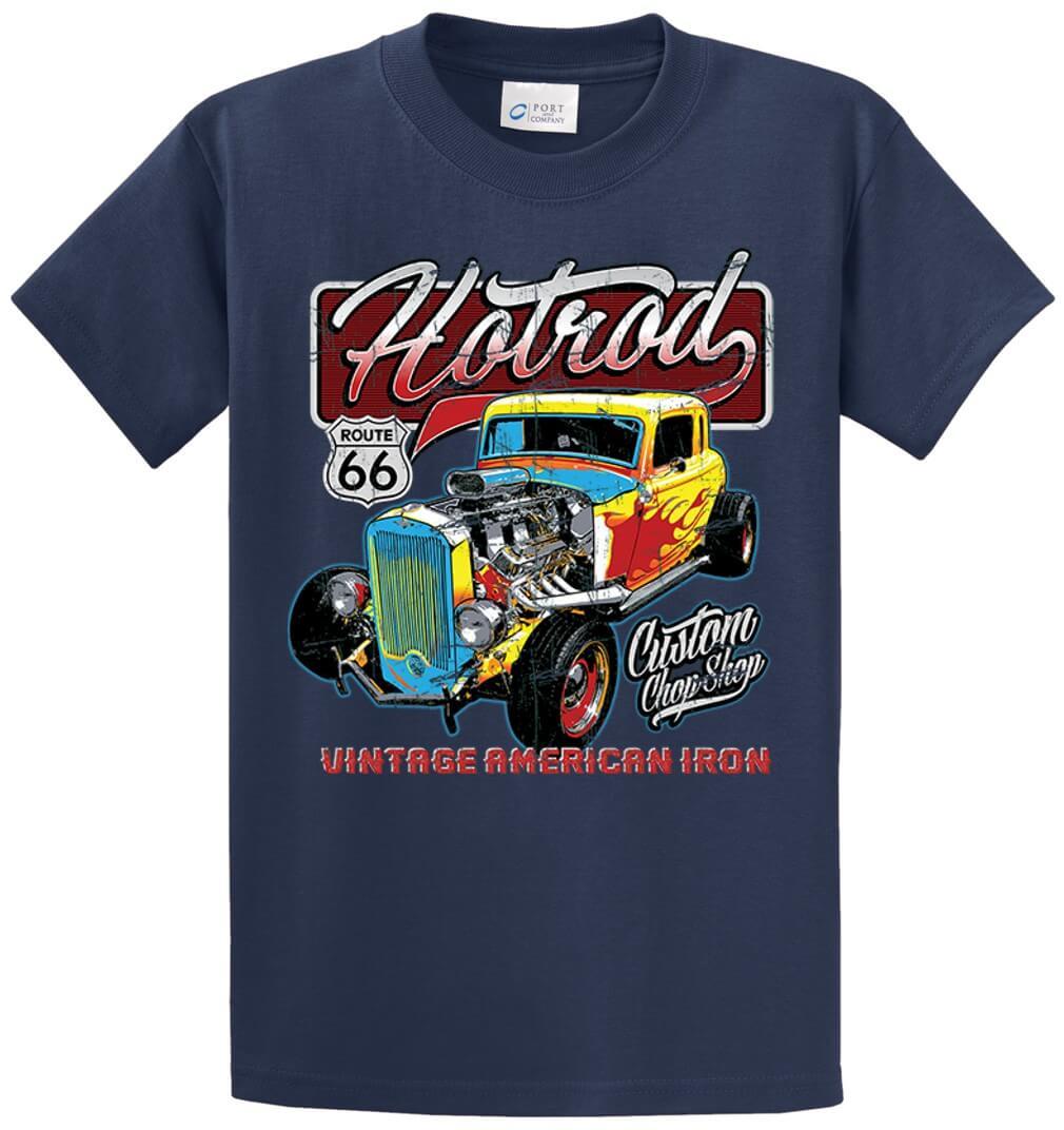 Vintage American Iron Hotrod Printed Tee Shirt-1
