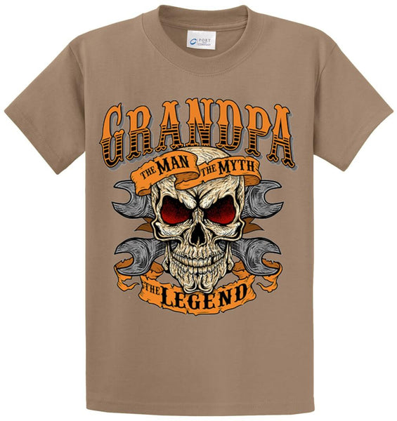Grandpa The Legend Printed Tee Shirt Big and Tall Mart
