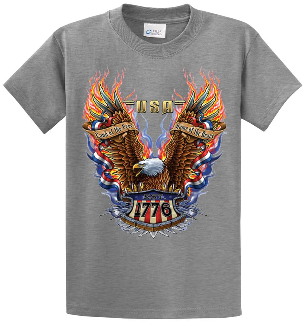 Land Of The Free 1776 Printed Tee Shirt-1