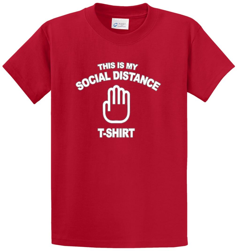 Social Distance Tshirt Printed Tee Shirt-1