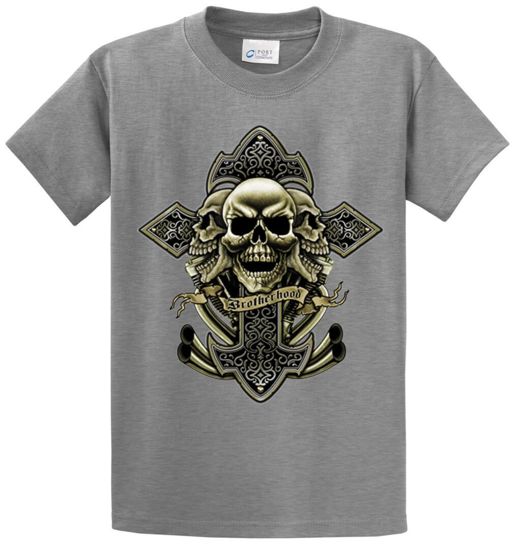 Brotherhood Cross Printed Tee Shirt-1