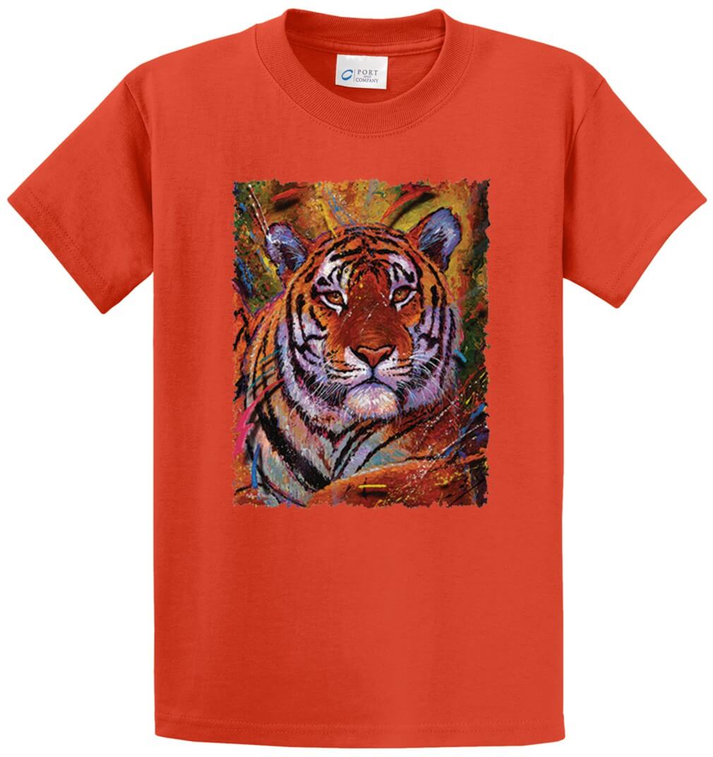 Tiger Painted Printed Tee Shirt-1