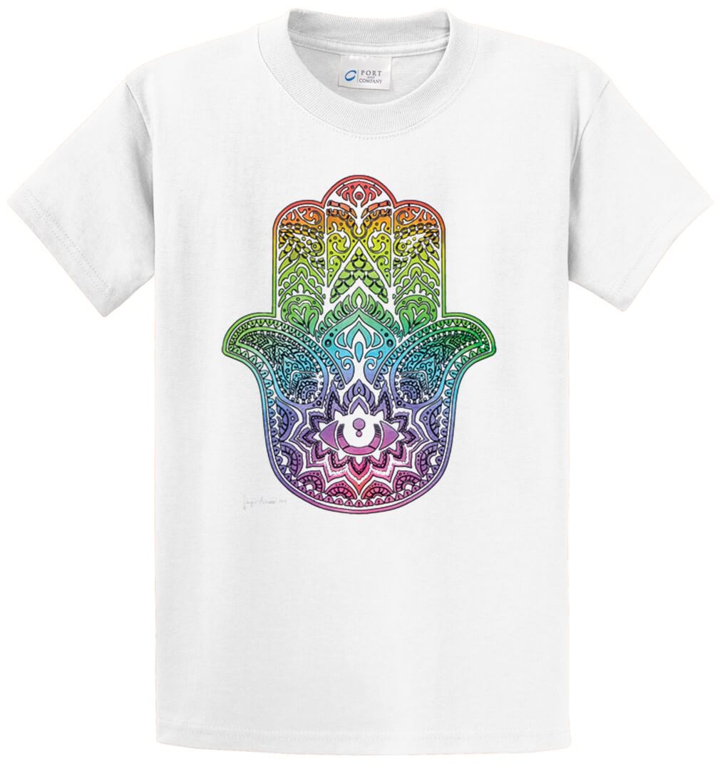 Hamsa Color Printed Tee Shirt-1