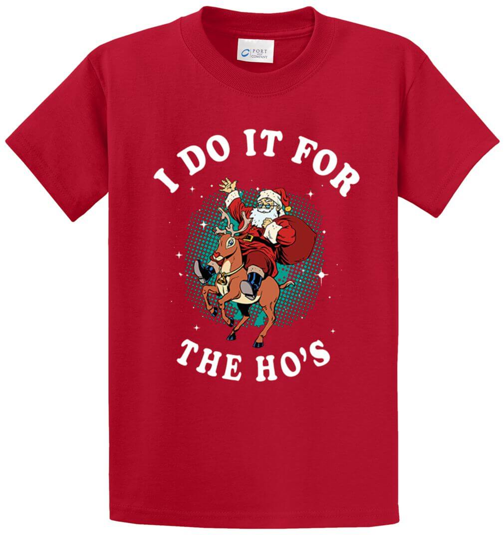 For The Ho’S Reindeer Printed Tee Shirt-1