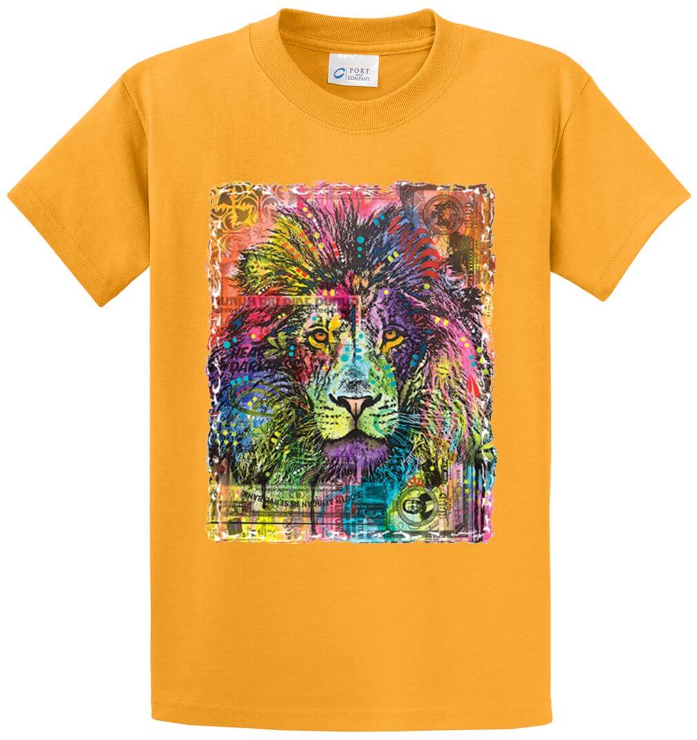 Colorful Lion Printed Tee Shirt-1