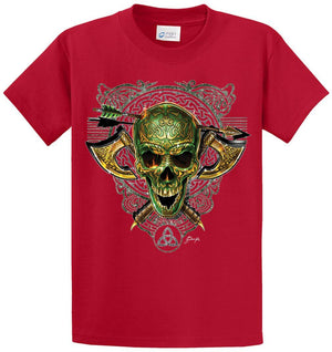 Celtic Skull Printed Tee Shirt