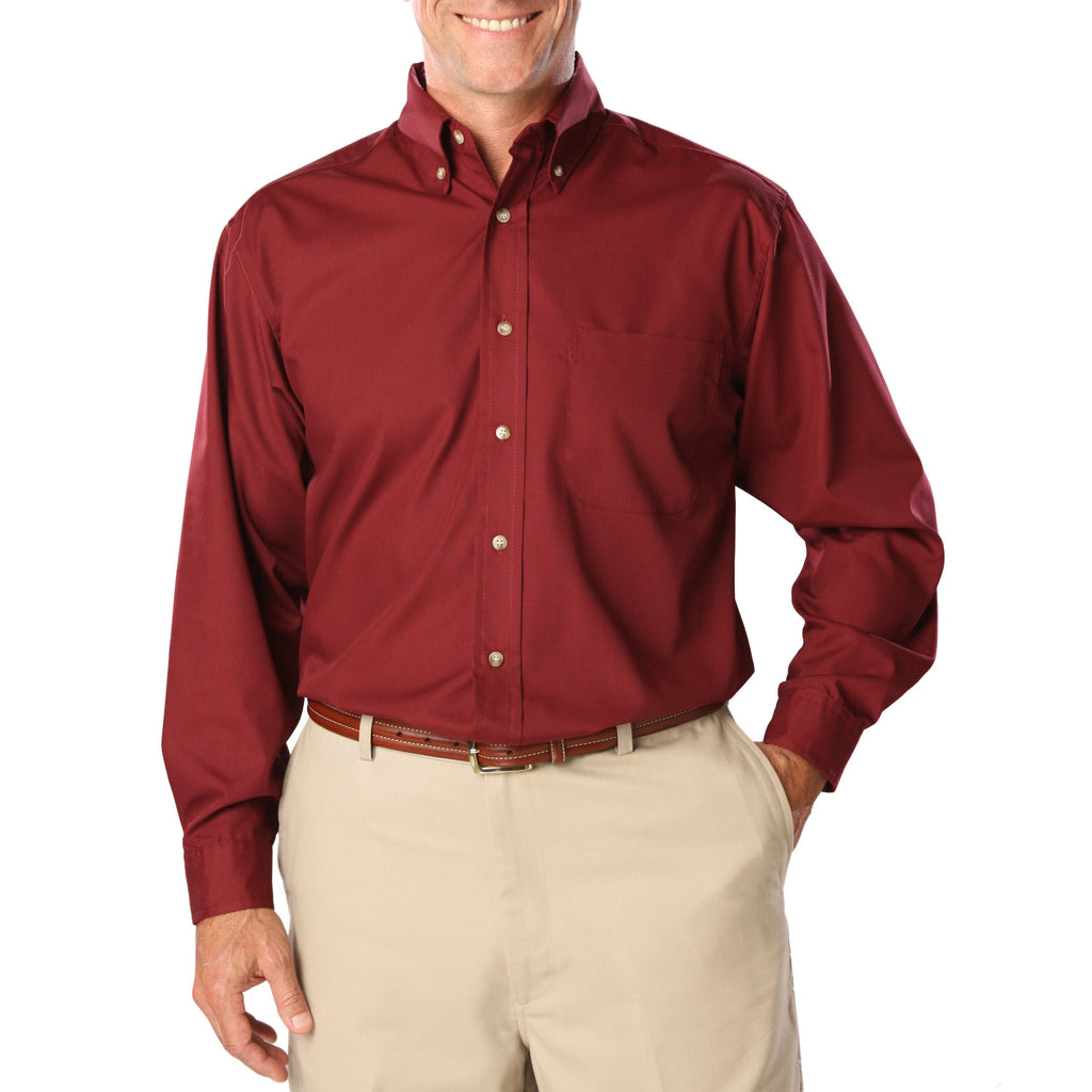 Blue Generation Men's Long Sleeve Easy Care Poplin Shirt-1
