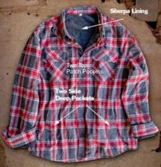 GREYSTONE Sherpa Lined Flannel Shirt Jac