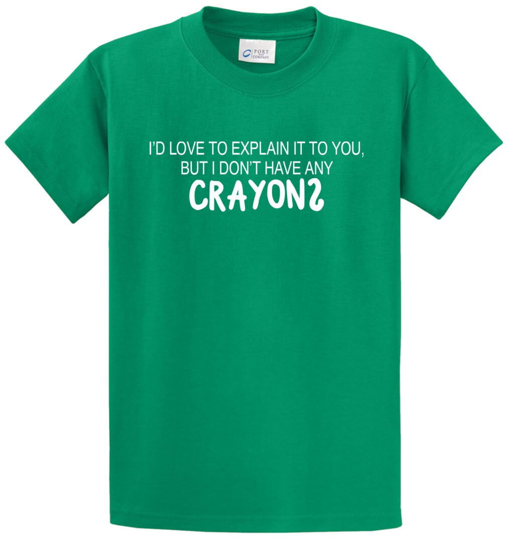 Love To Explain - Crayons Printed Tee Shirt-1