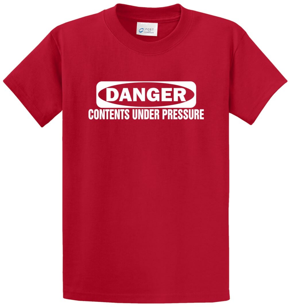 Danger Contents Under Pressure Printed Tee Shirt-1