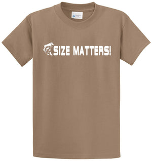 Size Matters With Bass Printed Tee Shirt