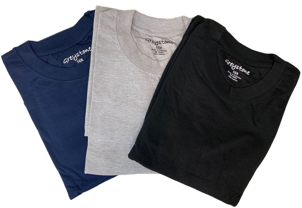 GREYSTONE Big Tall Man Cotton SHORT SLEEVE TEE SHIRT-1