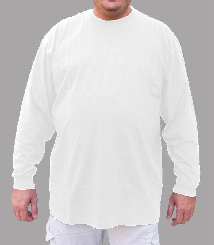 GREYSTONE Big Tall Man Cotton LONG SLEEVE TEE SHIRT-3