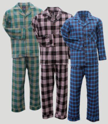 Men's Plaid Flannel Pajama Set-1