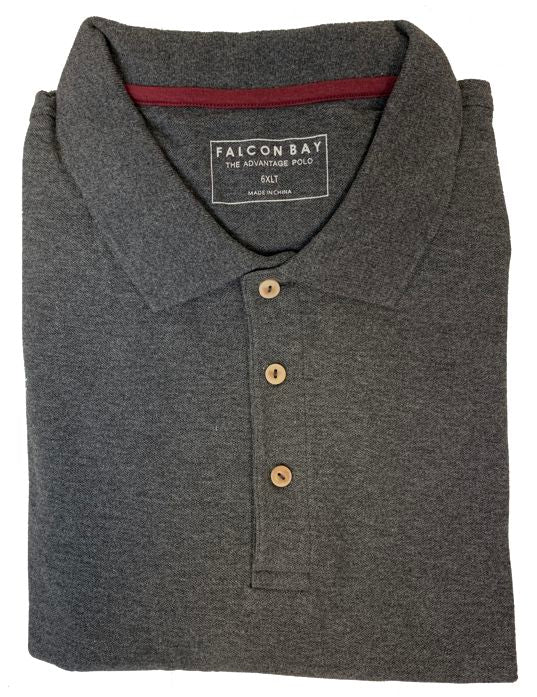 Falcon Bay Poly/cotton Pique Polo With Pocket grey