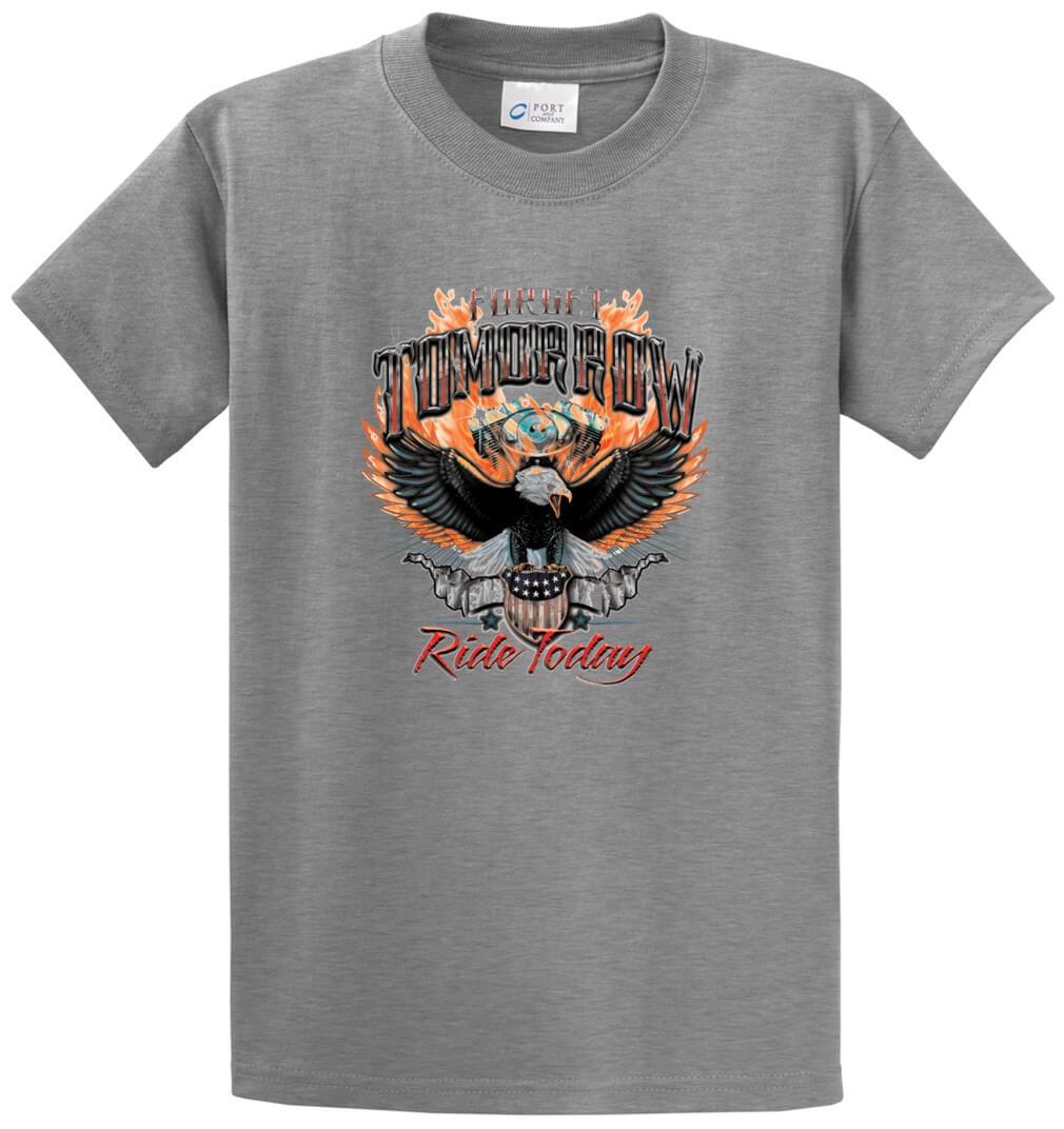 Forget Tomorrow Ride Today Printed Tee Shirt-1