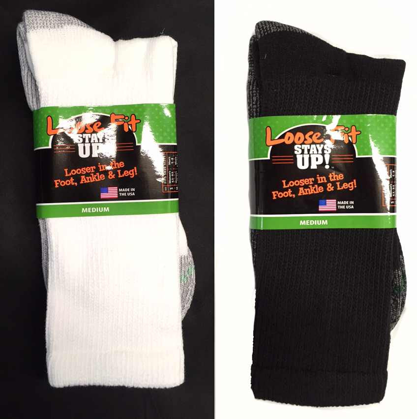 Men's Loose Fit Sock Regular And King Size Crew Sock-1