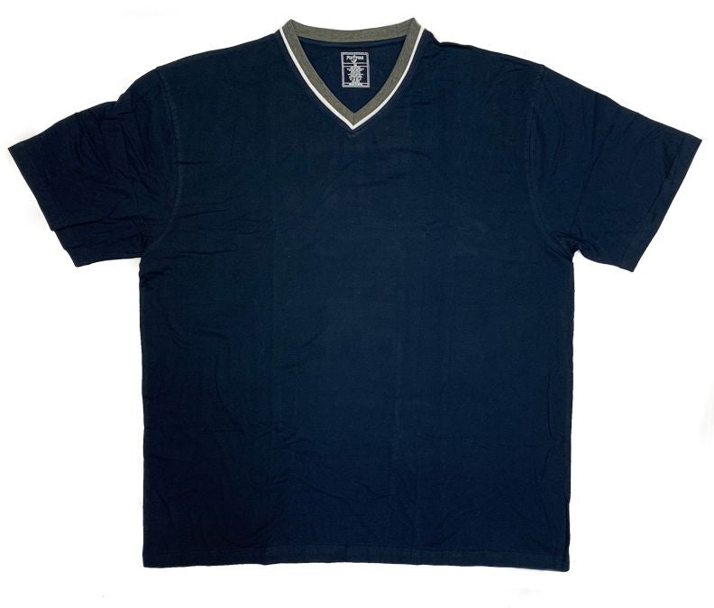 Men's Jersey Knit Vneck Pajama Top navy