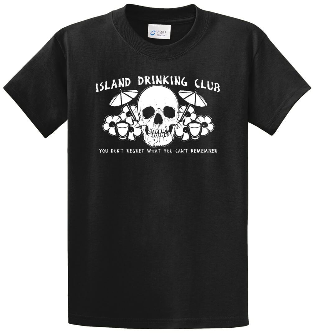 Island Drinking Club - You Don'T Regret Printed Tee Shirt-1