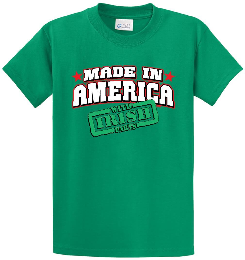 Made In America Irish Parts Printed Tee Shirt-1