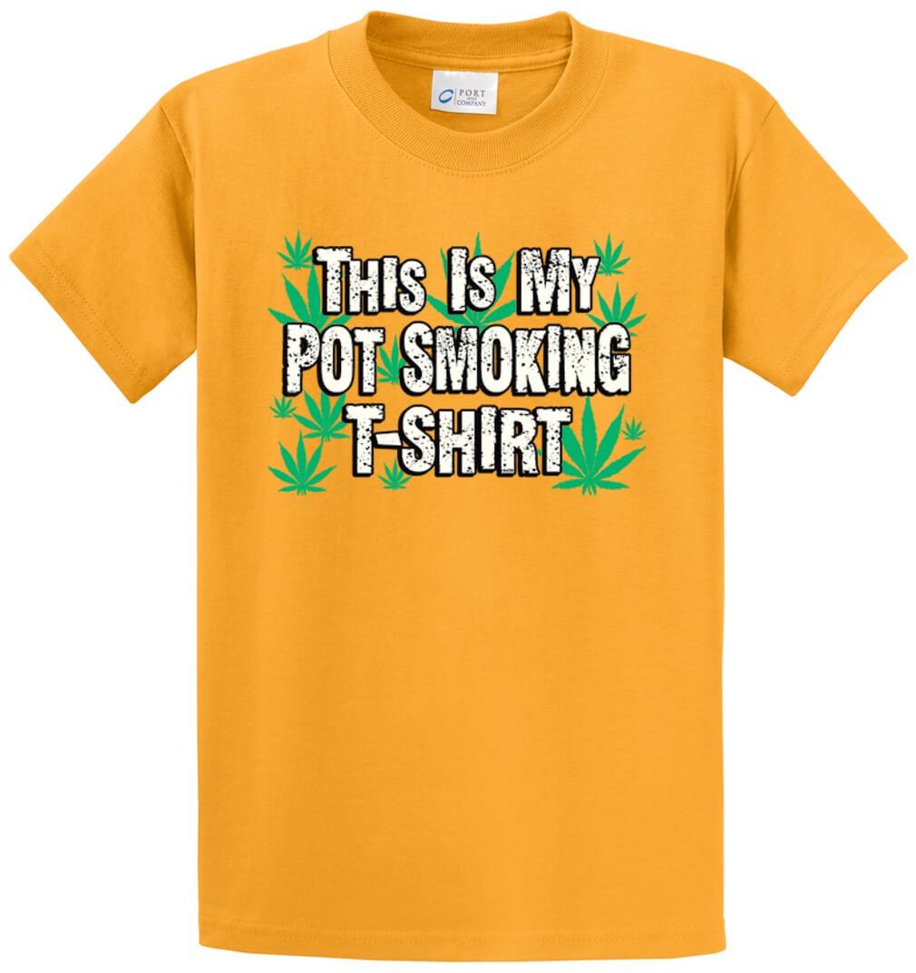 Pot Smoking Shirt Printed Tee Shirt-1