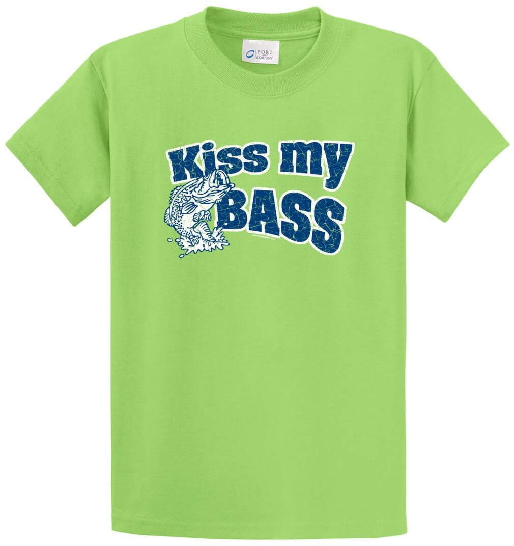 Kiss My Bass Printed Tee Shirt-1