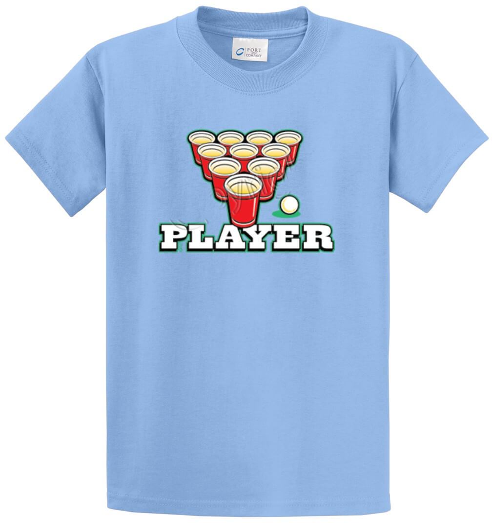 Player Beer Pong Printed Tee Shirt-1