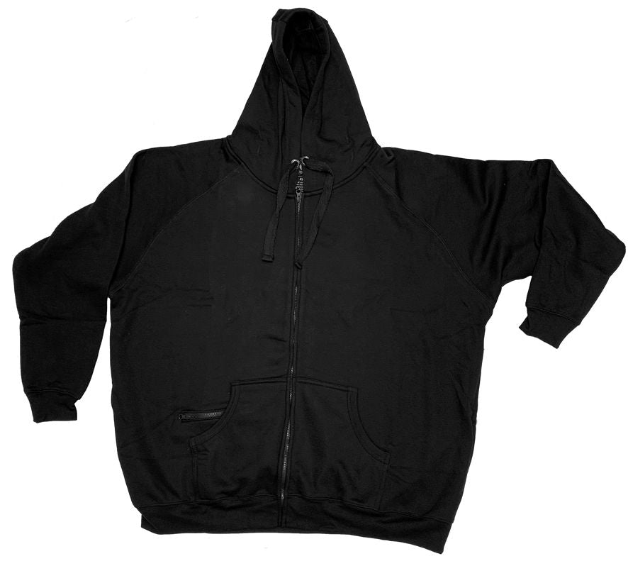 Falcon Bay Full Zipper Fleece Hooded Jacket black