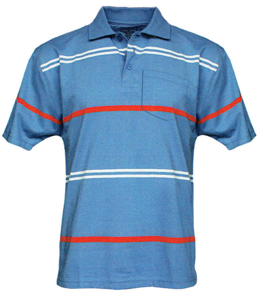 Foxfire Big And Tall Pocket T-Shirt – 100% Cotton Crew Neck Tee With Chest Pocket (Blue, 4X-T)