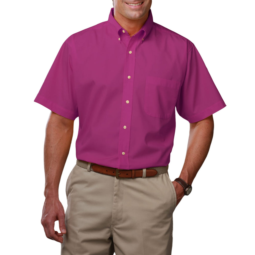 Blue Generation Men's Short Sleeve Easy Care Poplin Shirt-23