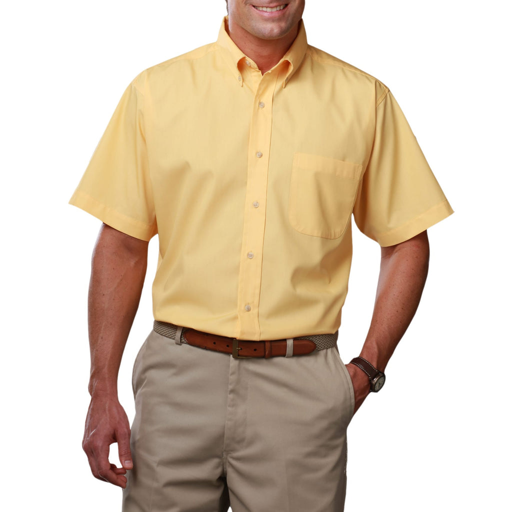 Blue Generation Men's Short Sleeve Easy Care Poplin Shirt-21