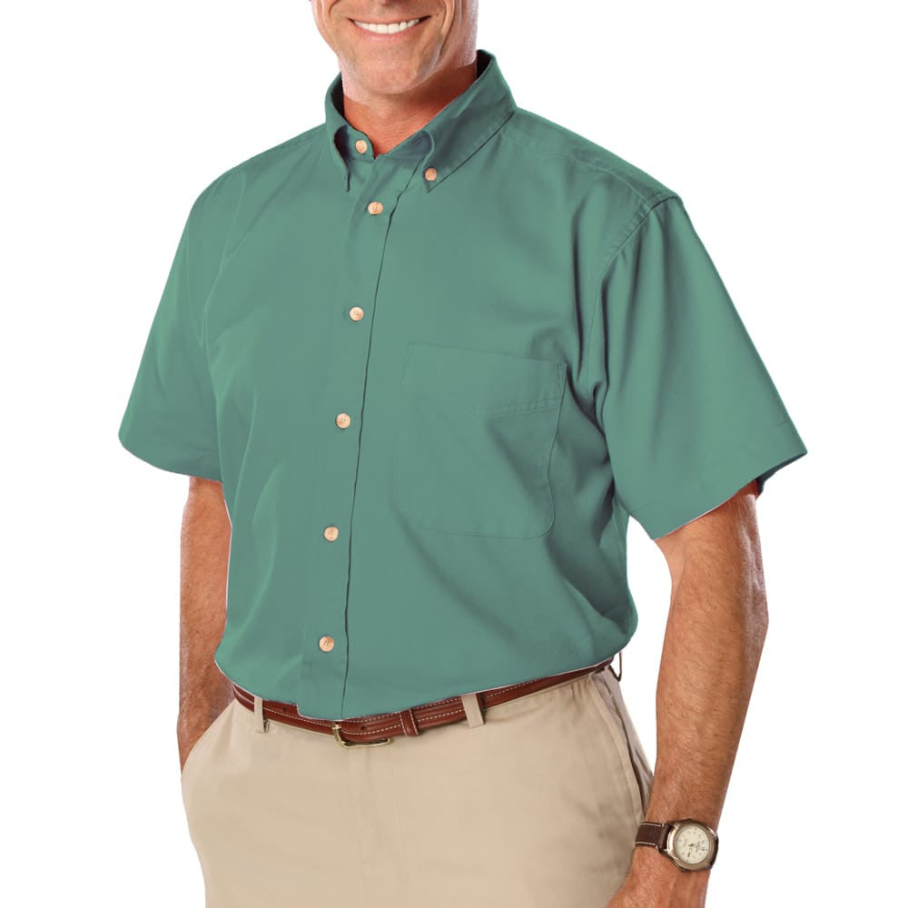 Blue Generation Men's Short Sleeve Cotton Twill Shirt SM-7XL