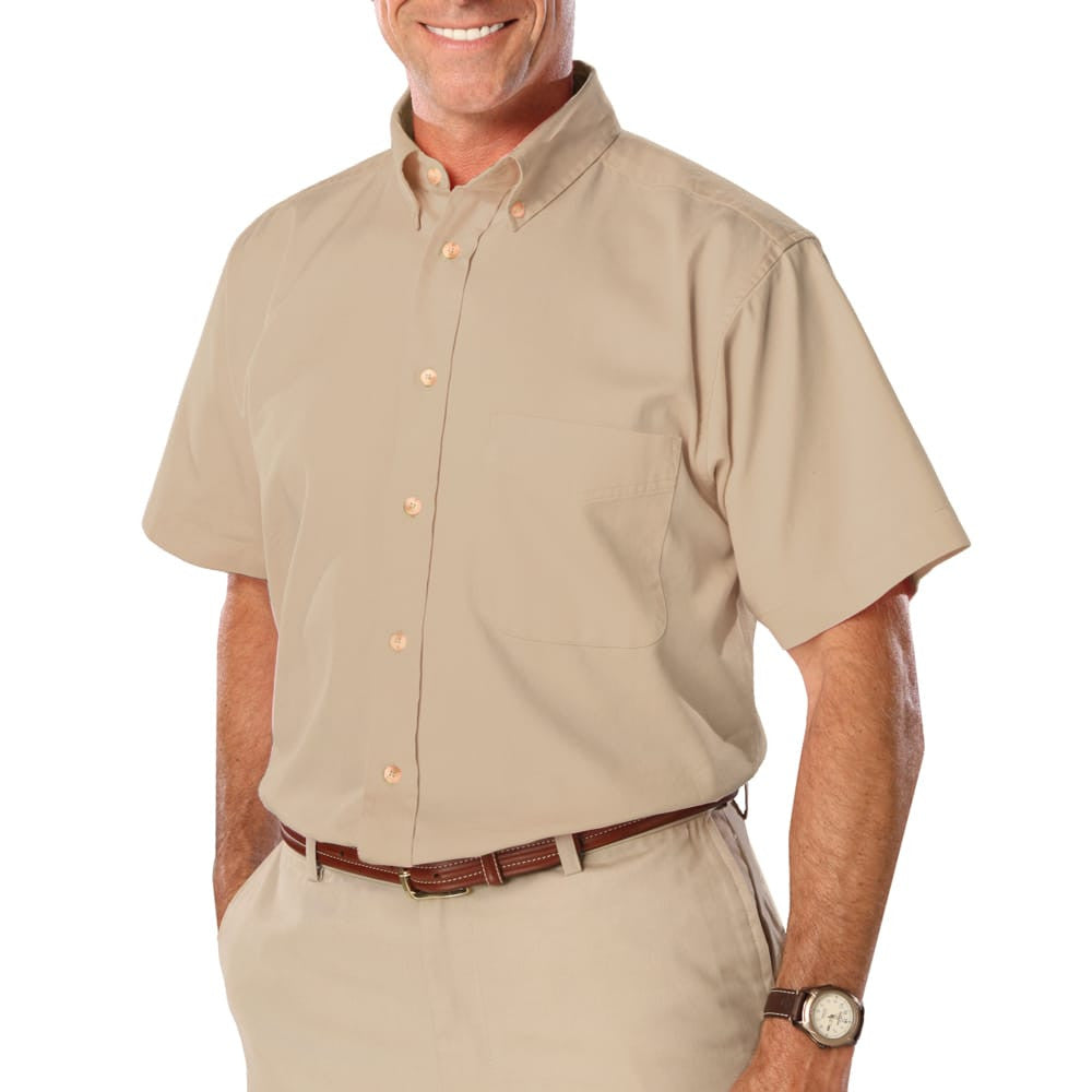 Blue Generation Men's Short Sleeve Cotton Twill Shirt SM-7XL-21