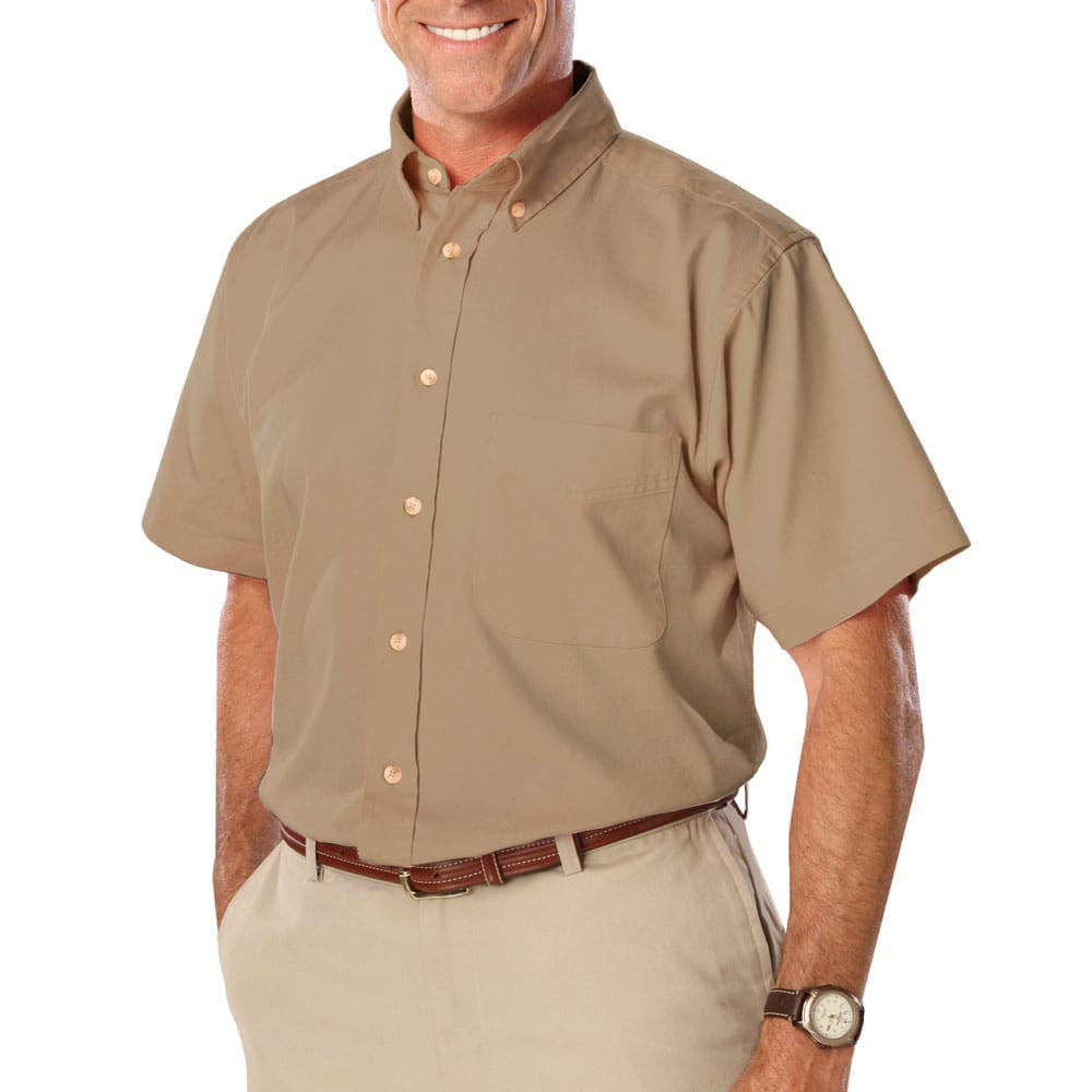 Blue Generation Men's Short Sleeve Cotton Twill Shirt SM-7XL-16