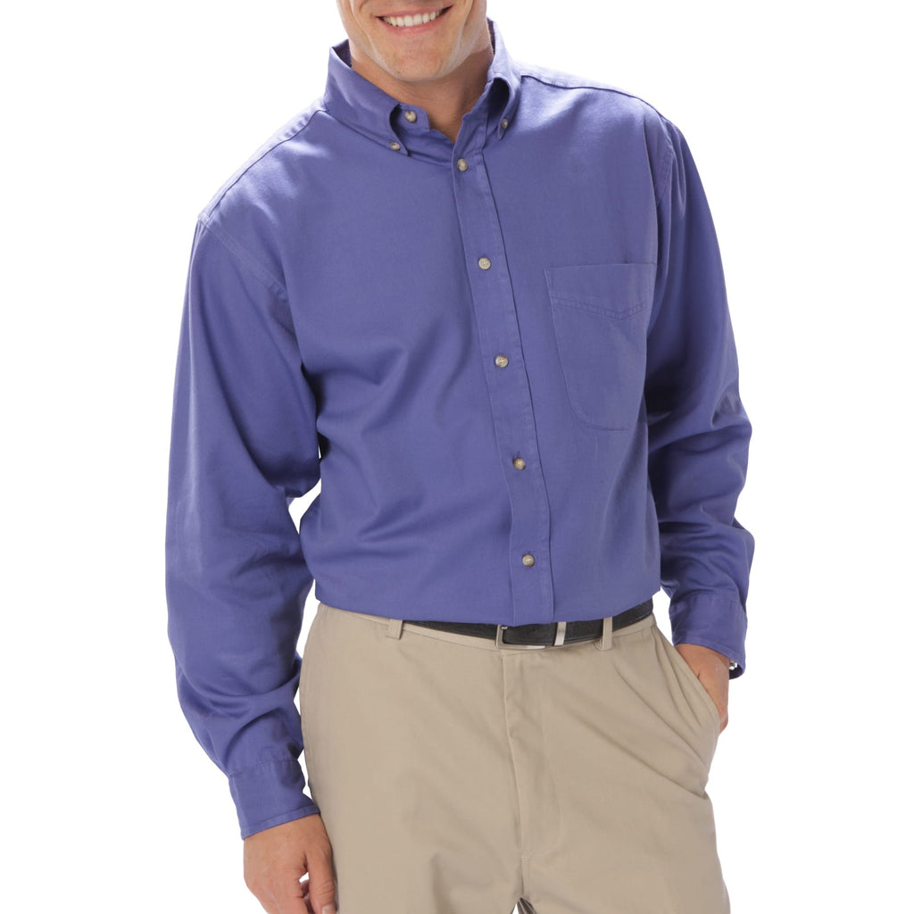 Blue Generation Men's Long Sleeve Cotton Twill Shirt SM-8XL