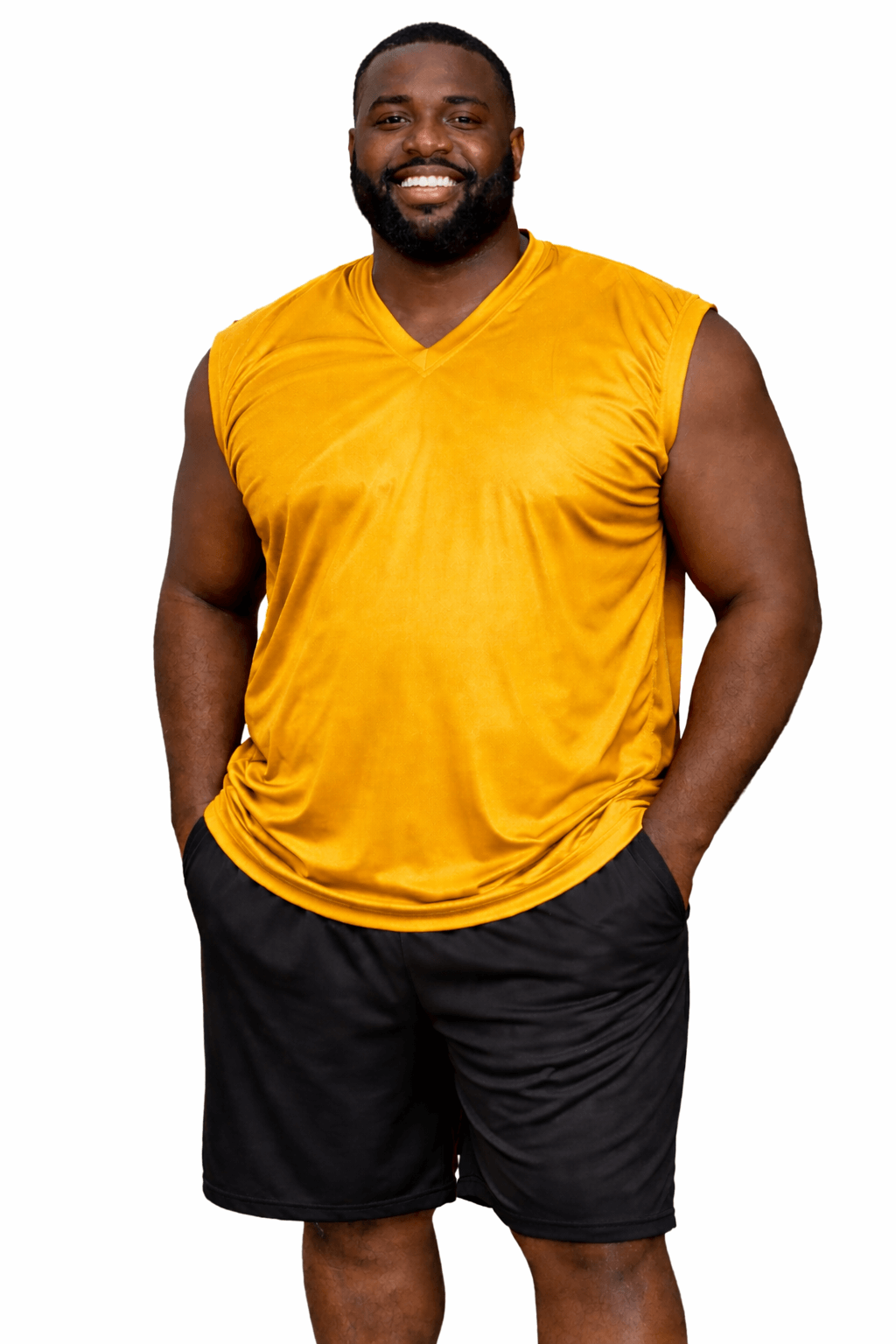 Sovereign USA 100% Polyester Dazzle V-Neck Muscle Big Tee Closeout-2