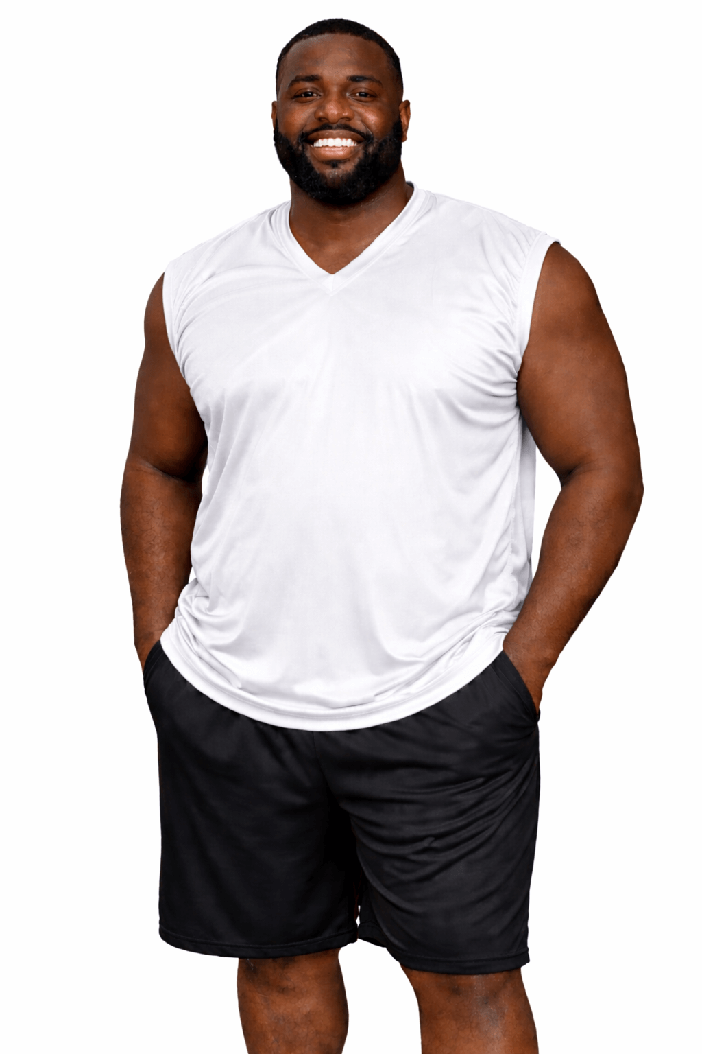 Sovereign USA 100% Polyester Dazzle V-Neck Muscle Big Tee Closeout-6