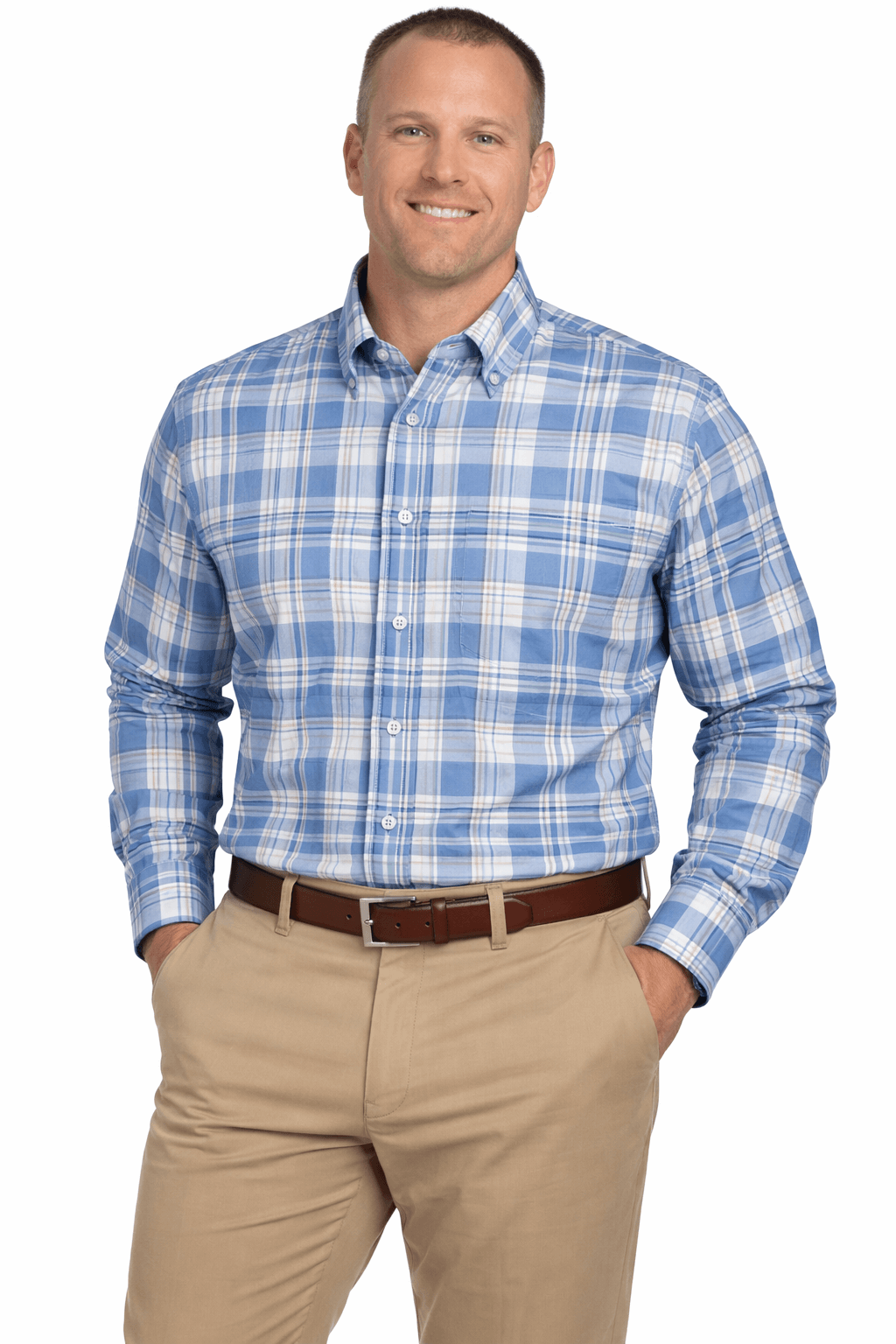 Falcon Bay Classics Plaid Woven Dress Shirt - NOW 20% OFF LISTED PRICE!-3