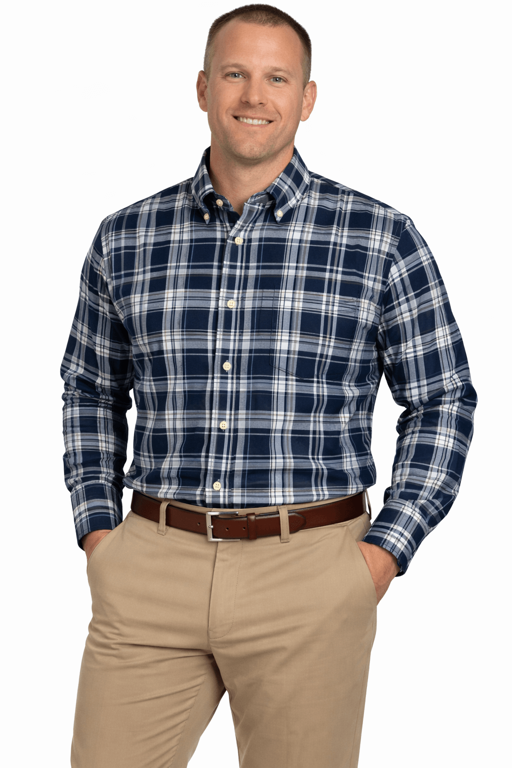 Falcon Bay Classics Plaid Woven Dress Shirt - NOW 20% OFF LISTED PRICE!-5