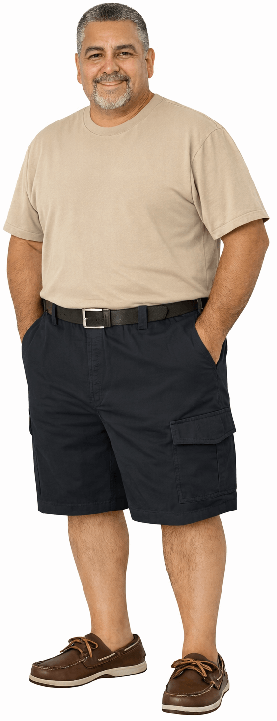 big man cargo short blac