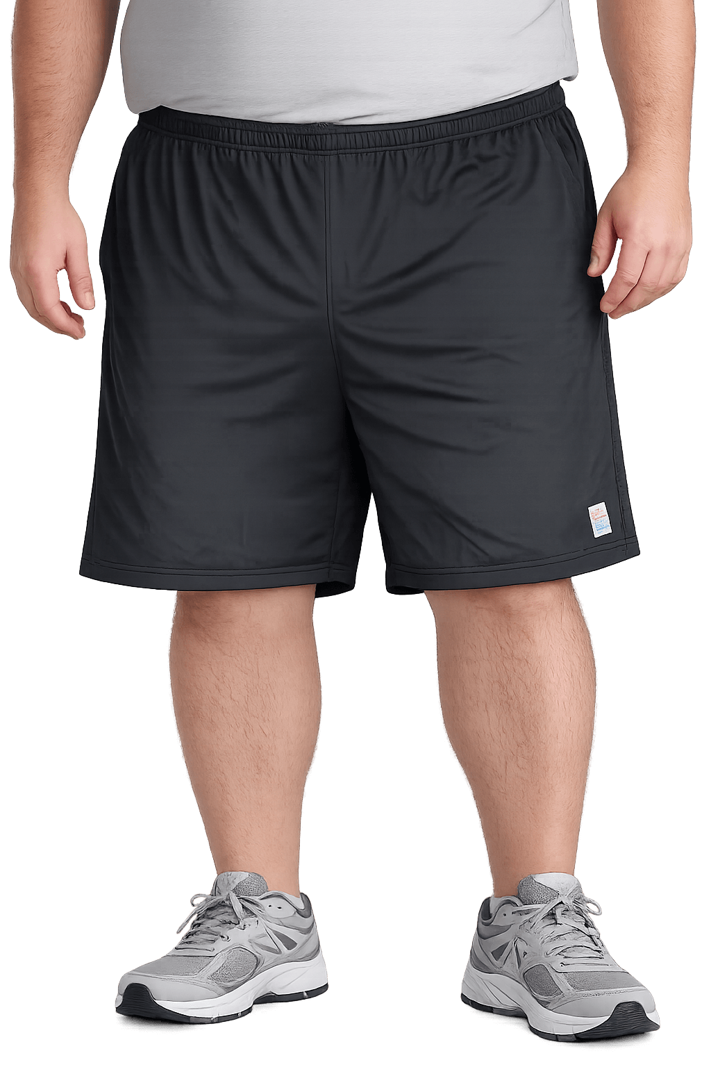 big mans nylon jog short black